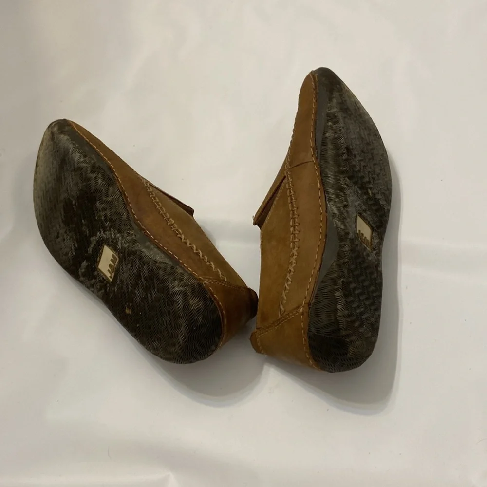 Johnson and Murphy brown leather slip on loafers men’s shoes size 8